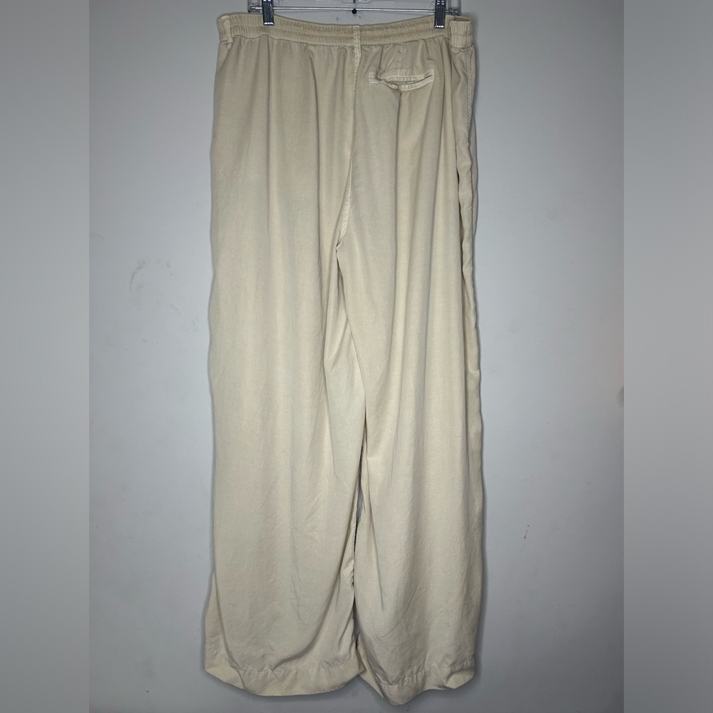 Aerie cream Anytime High waisted trouser with wide leg. Size XL - Picture 3 of 9